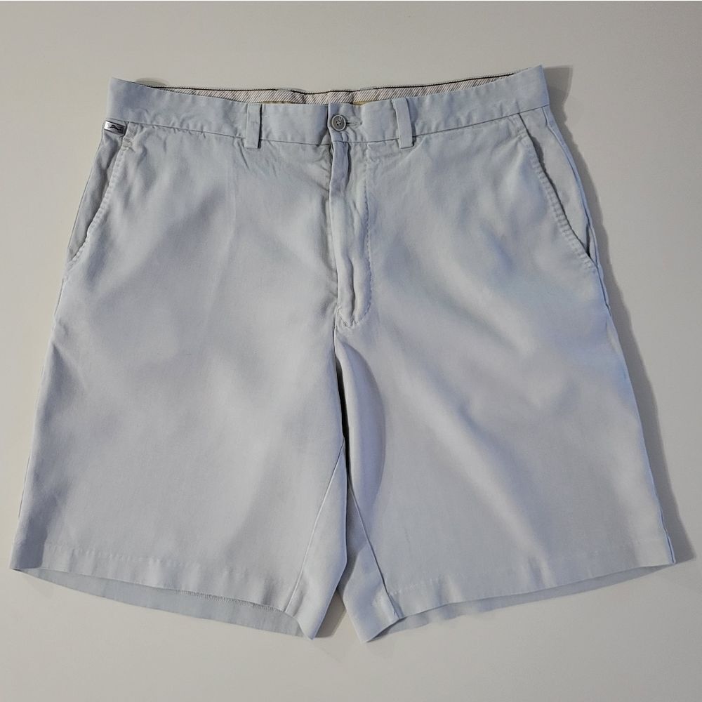 Tommy Bahama Men's Silk Cotton Light Tan Dress Shorts